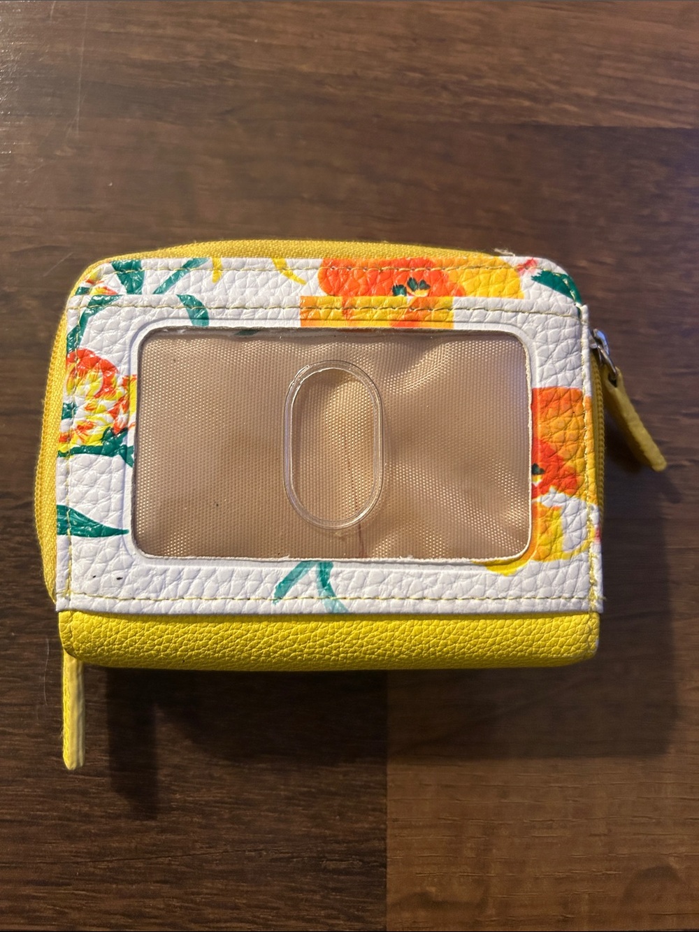 Floral Yellow Card & ID Wallet